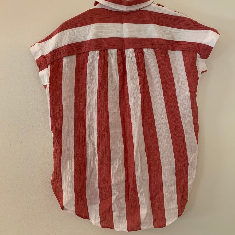NWT Madewell Central Tunic Shirt in Cara Stripe - Picture 5 of 6